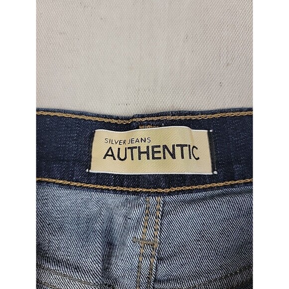 Silver Jeans Mens 33 34x29 Straight Mid Rise  Dark Blue Stretch Authentic EUC - Picture 9 of 13